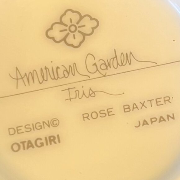 Pair of OTAGIRI JAPAN Rose Baxter AMERICAN GARDEN Chrysanthemum & Iris Cups Mugs - Picture 13 of 13